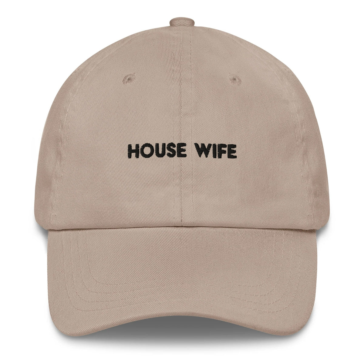 House Wife Dad Hat in Stone, front view