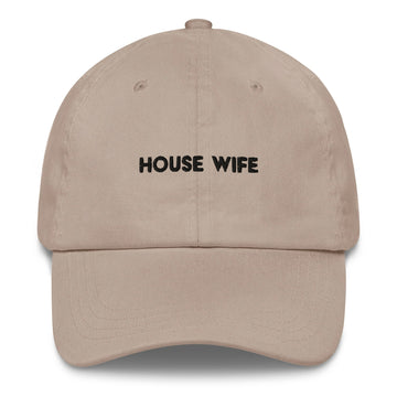 House Wife Dad Hat in Stone, front view